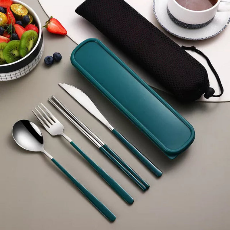 304 Stainless Steel Cutlery Set - Eco-Friendly & Portable Design 1