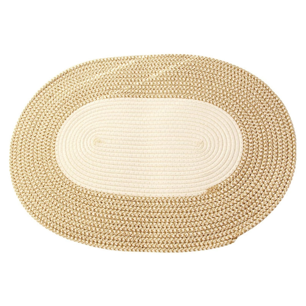 Braided Hemp Oval Rug - Durable Indoor Floor Coverage for Everyday Use 0