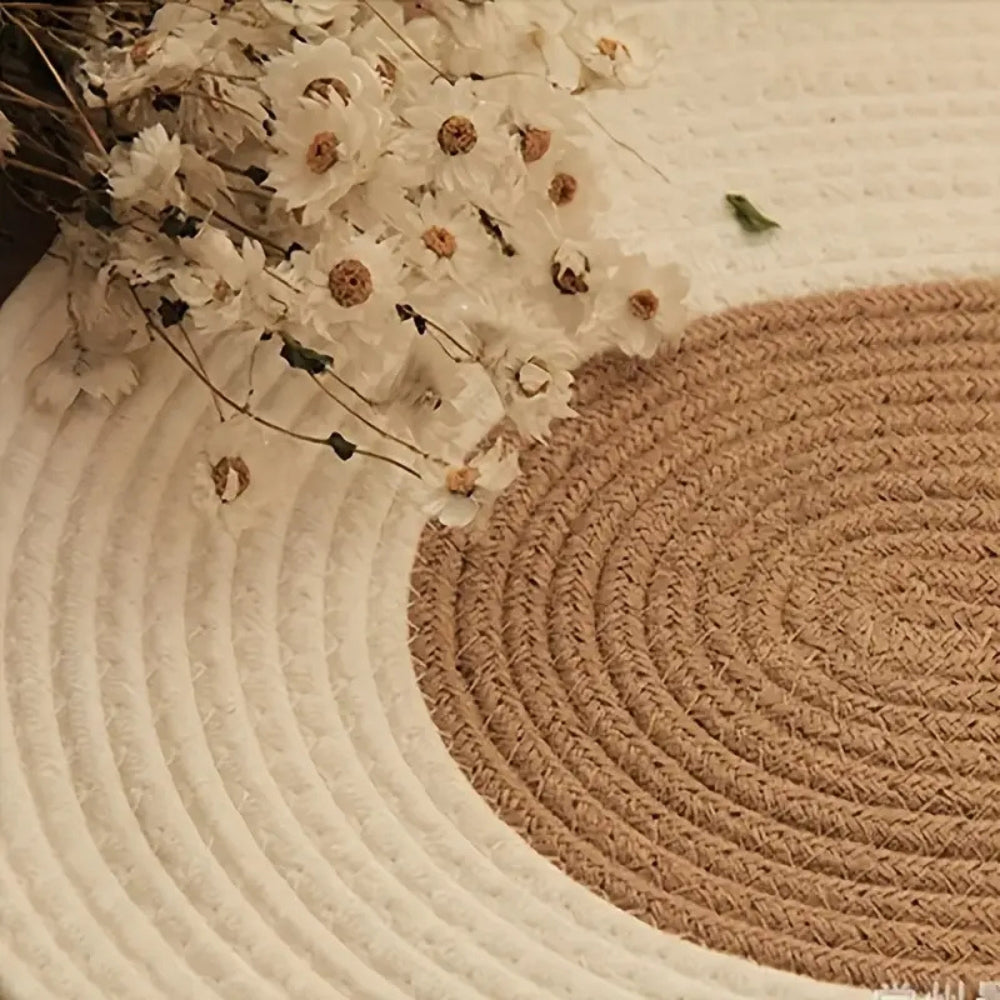 Braided Hemp Oval Rug - Durable Indoor Floor Coverage for Everyday Use 5