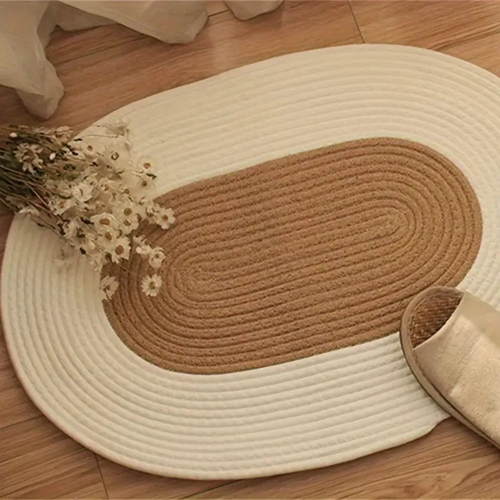 Braided Hemp Oval Rug - Durable Indoor Floor Coverage for Everyday Use 6