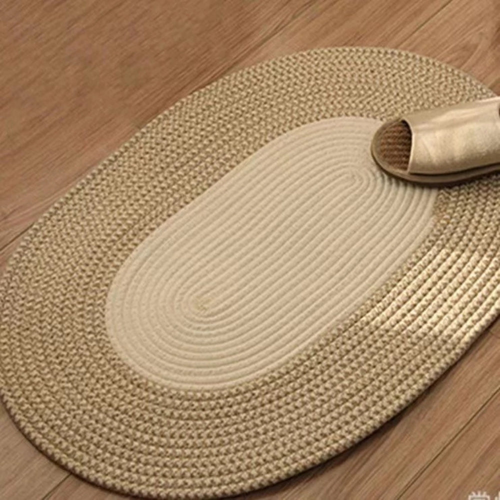 Braided Hemp Oval Rug - Durable Indoor Floor Coverage for Everyday Use 7