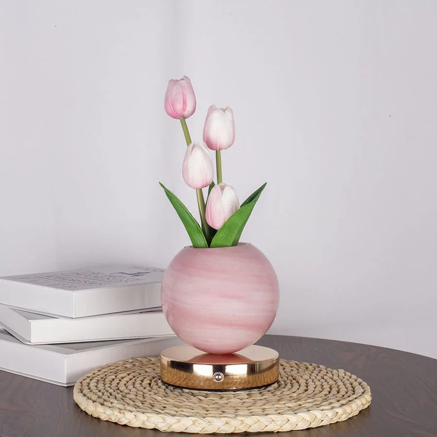 LED Tulip Night Light - Romantic Ambiance for Bedroom & Desk 0