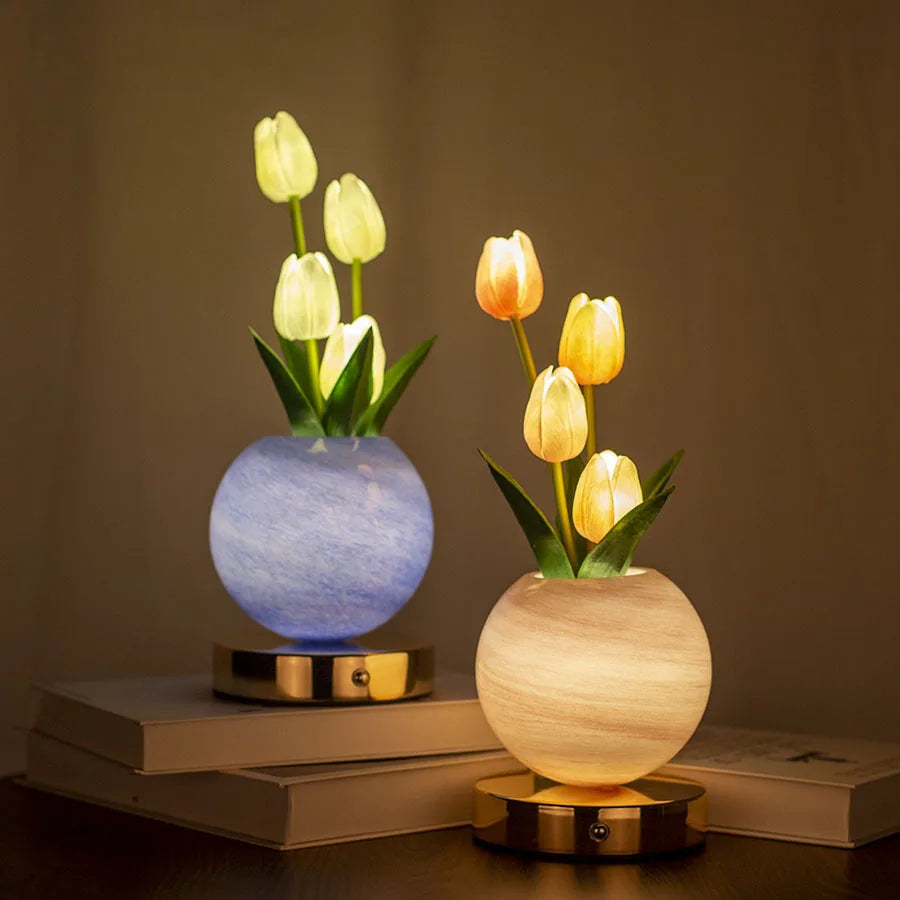 LED Tulip Night Light - Romantic Ambiance for Bedroom & Desk 1