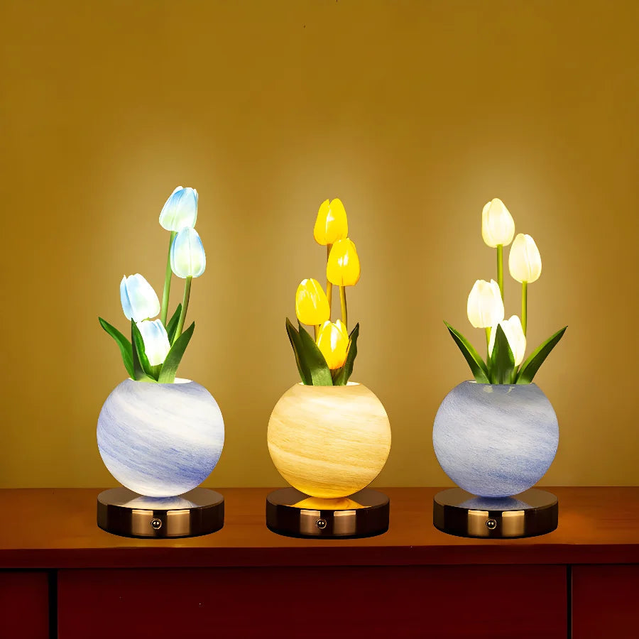 LED Tulip Night Light - Romantic Ambiance for Bedroom & Desk 5