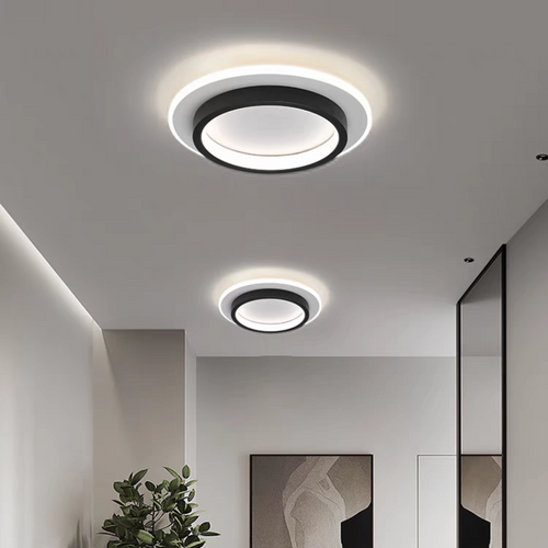 Modern Round Flush Mount Ceiling Light - Energy-Efficient LED Design 0